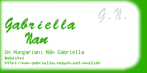 gabriella nan business card